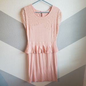 New York & Company peplum lace dress